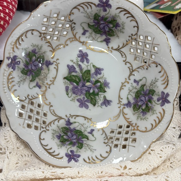 vintage Ardalt Lenwile China compote dish and a matching bell, made in Japan. - Picture 4 of 5